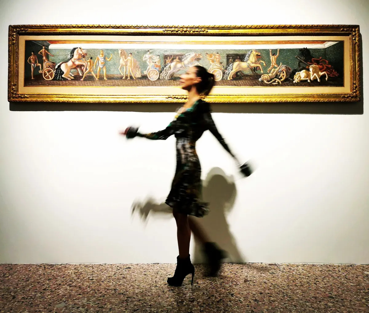 Giorgio De Chirico - Corsa di cavalli nella stanza, 1938 — #SelfieadArte di Clelia Patella